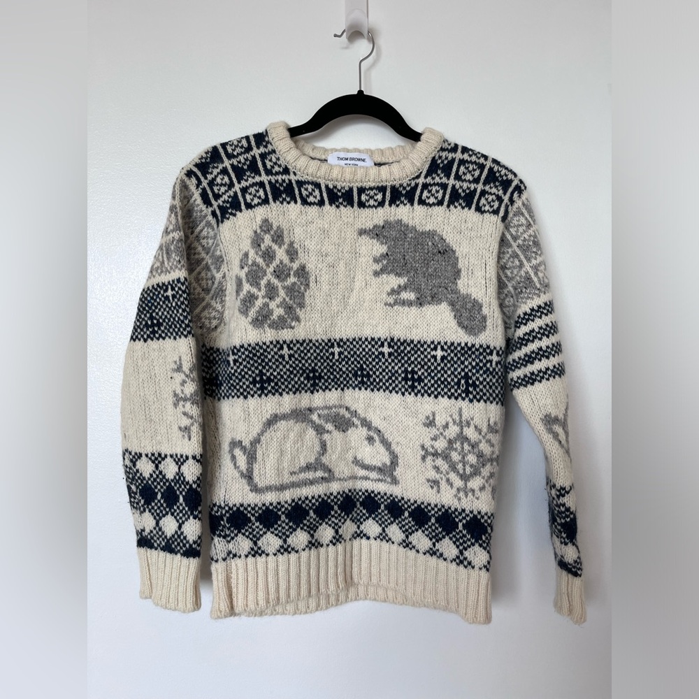Thom Browne Mohair Wool Sweater